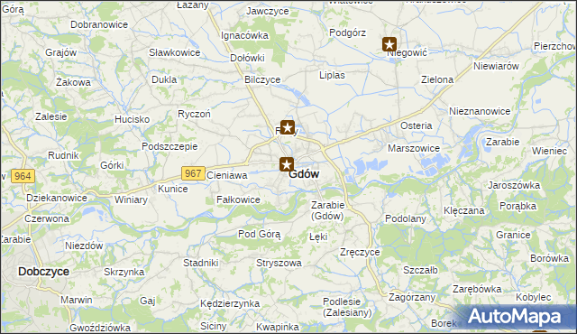 mapa Gdów, Gdów na mapie Targeo