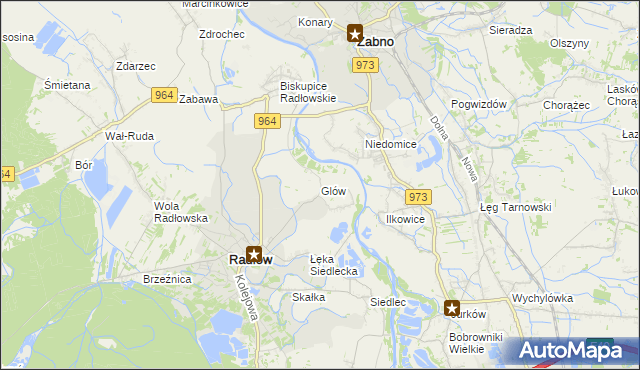 mapa Glów, Glów na mapie Targeo