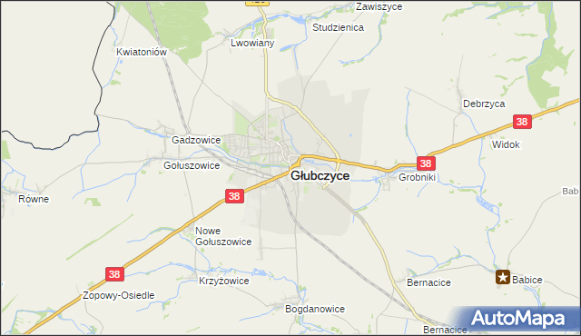 mapa Głubczyce, Głubczyce na mapie Targeo