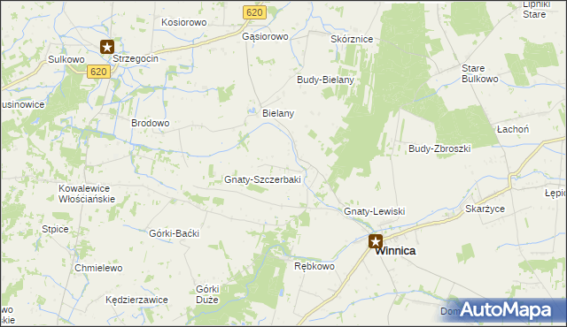 mapa Gnaty-Wieśniany, Gnaty-Wieśniany na mapie Targeo