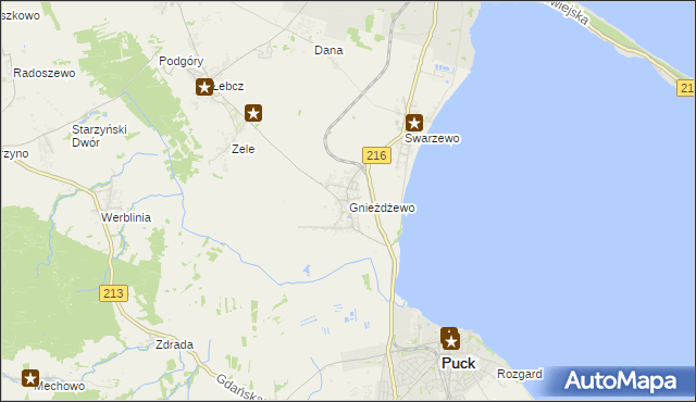 mapa Gnieżdżewo, Gnieżdżewo na mapie Targeo