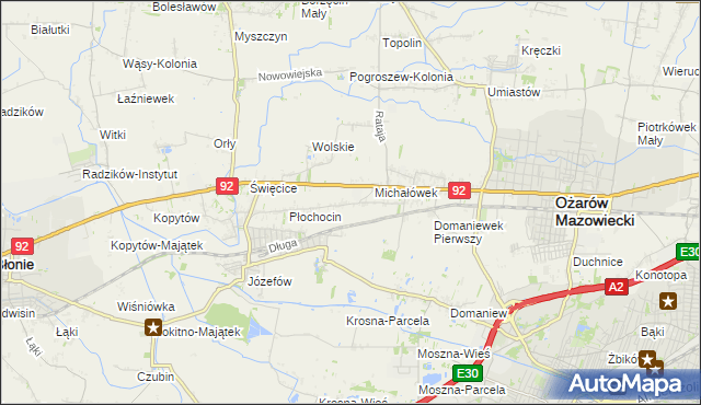 mapa Gołaszew, Gołaszew na mapie Targeo