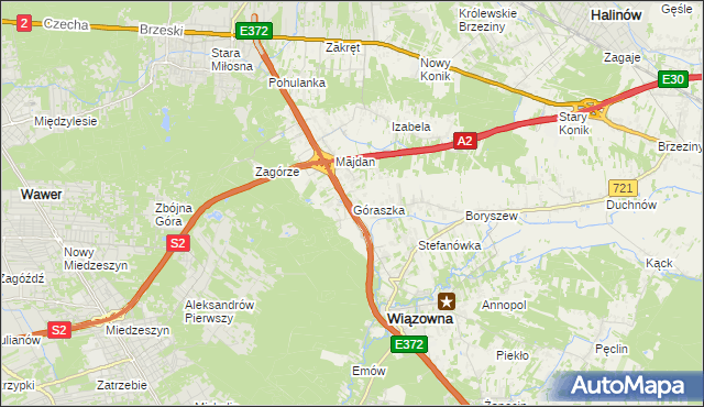 mapa Góraszka, Góraszka na mapie Targeo