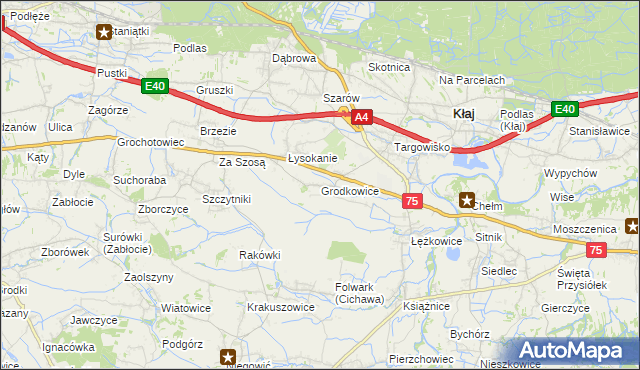 mapa Grodkowice, Grodkowice na mapie Targeo