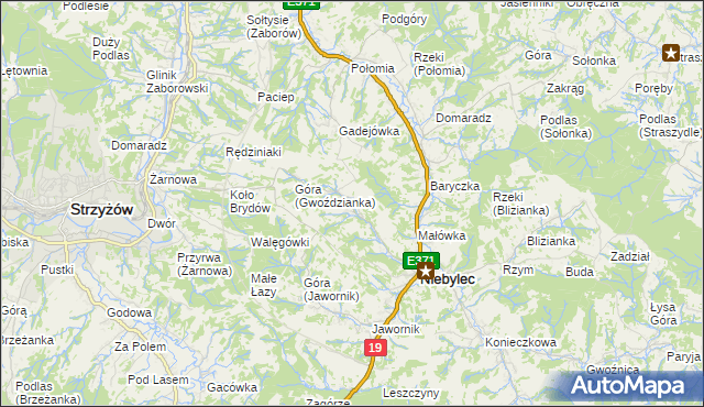 mapa Gwoździanka, Gwoździanka na mapie Targeo