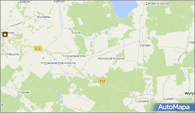 mapa Horostyta-Kolonia, Horostyta-Kolonia na mapie Targeo