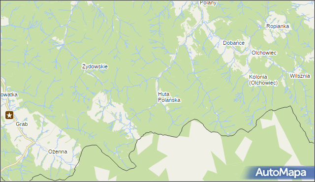 mapa Huta Polańska, Huta Polańska na mapie Targeo