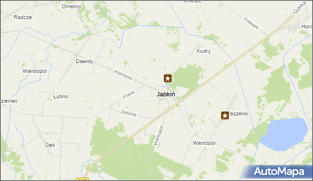 mapa Jabłoń powiat parczewski, Jabłoń powiat parczewski na mapie Targeo