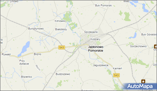 mapa Jabłonowo-Zamek, Jabłonowo-Zamek na mapie Targeo