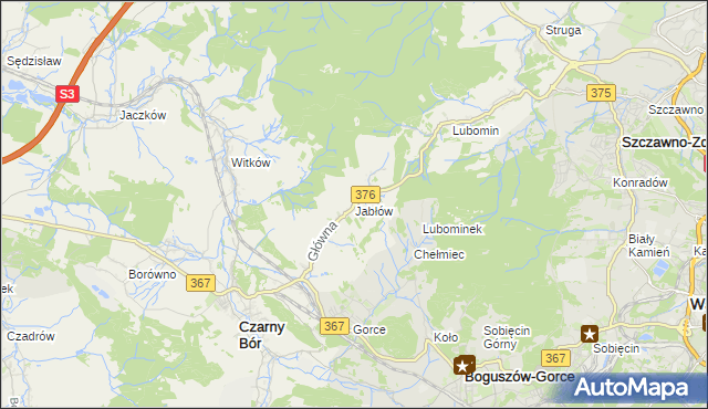 mapa Jabłów, Jabłów na mapie Targeo