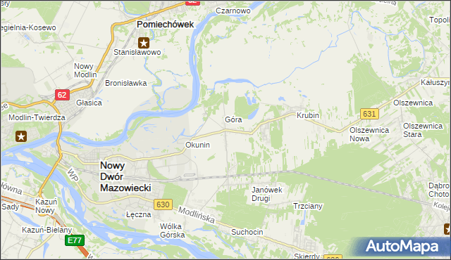 mapa Janówek Pierwszy, Janówek Pierwszy na mapie Targeo