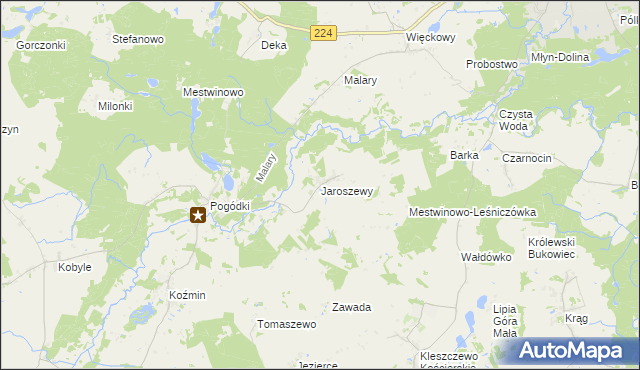 mapa Jaroszewy, Jaroszewy na mapie Targeo