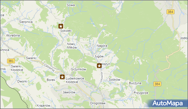 mapa Jugów, Jugów na mapie Targeo