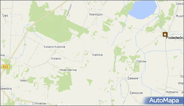 mapa Kalinka, Kalinka na mapie Targeo