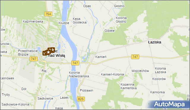 mapa Kamień gmina Łaziska, Kamień gmina Łaziska na mapie Targeo