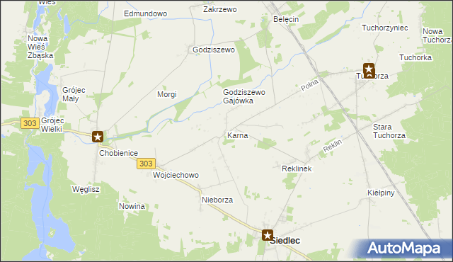 mapa Karna, Karna na mapie Targeo