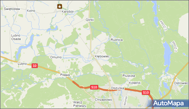 mapa Kłębowiec, Kłębowiec na mapie Targeo