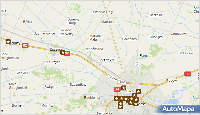 mapa Klewków, Klewków na mapie Targeo