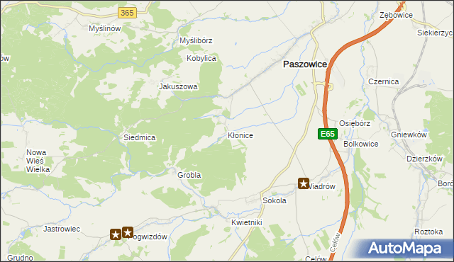 mapa Kłonice, Kłonice na mapie Targeo