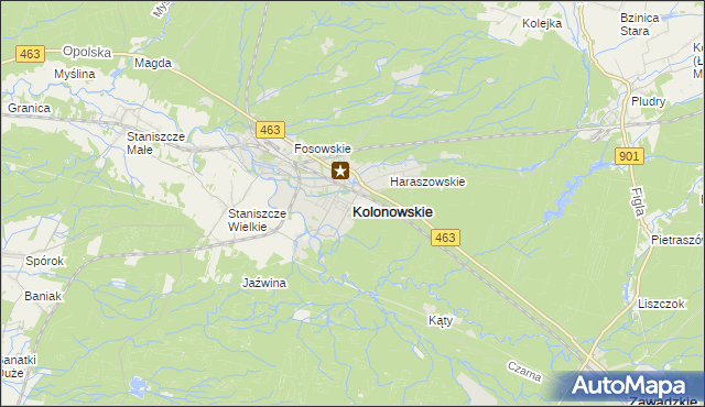 mapa Kolonowskie, Kolonowskie na mapie Targeo