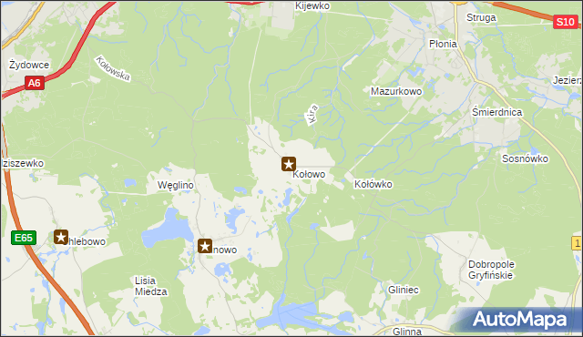 mapa Kołowo, Kołowo na mapie Targeo