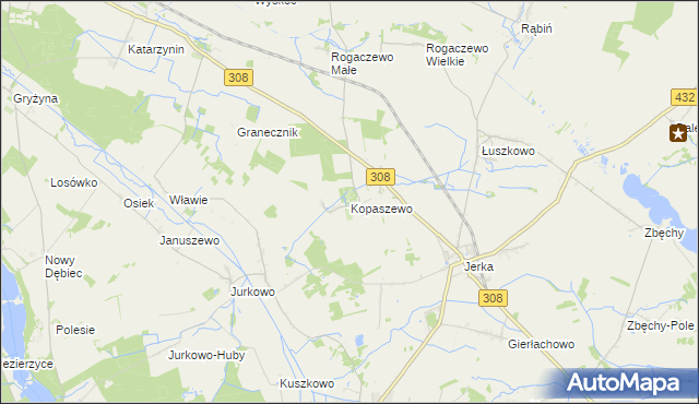 mapa Kopaszewo, Kopaszewo na mapie Targeo