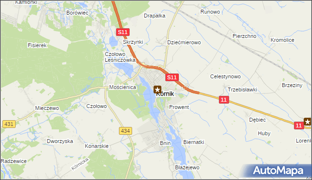 mapa Kórnik, Kórnik na mapie Targeo