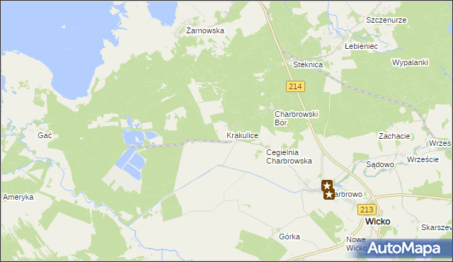 mapa Krakulice, Krakulice na mapie Targeo