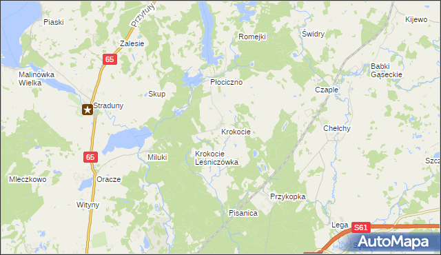 mapa Krokocie, Krokocie na mapie Targeo