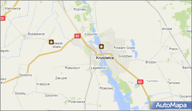 mapa Kruszwica, Kruszwica na mapie Targeo