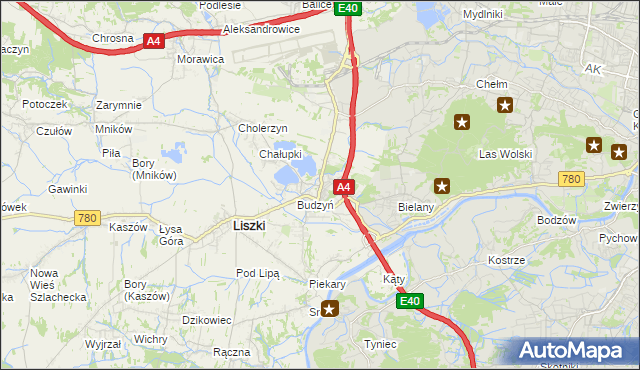mapa Kryspinów, Kryspinów na mapie Targeo