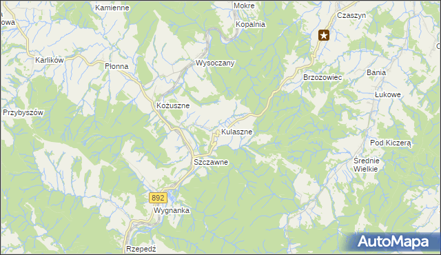 mapa Kulaszne, Kulaszne na mapie Targeo