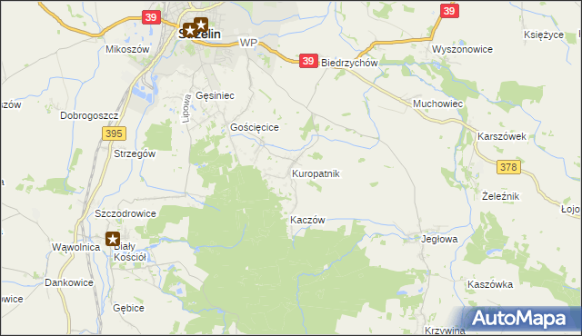 mapa Kuropatnik, Kuropatnik na mapie Targeo