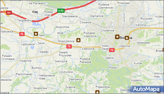 mapa Łapczyca, Łapczyca na mapie Targeo