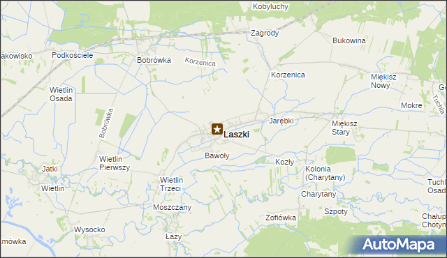 mapa Laszki powiat jarosławski, Laszki powiat jarosławski na mapie Targeo