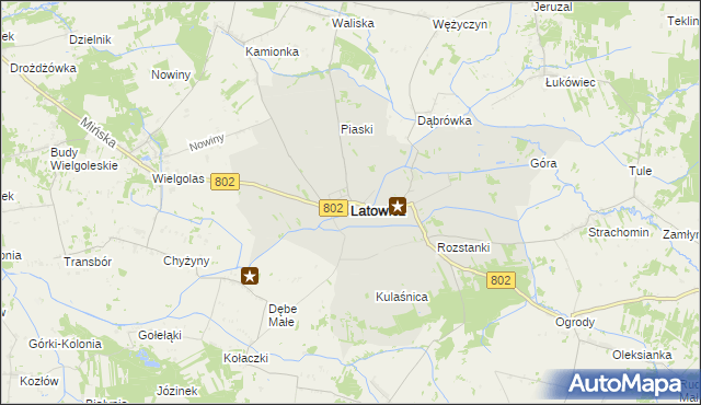mapa Latowicz, Latowicz na mapie Targeo