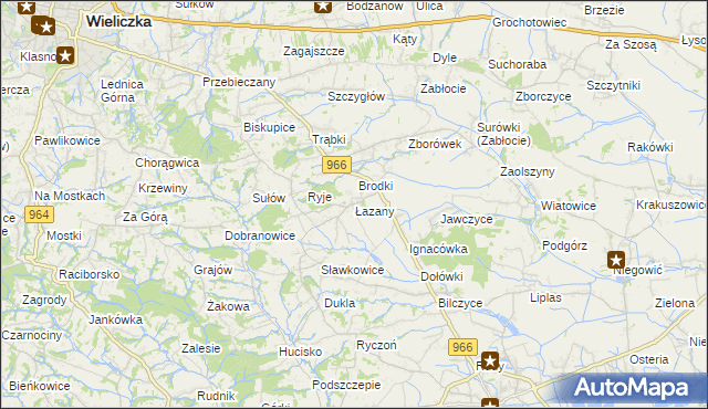 mapa Łazany, Łazany na mapie Targeo
