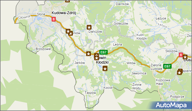 mapa Lewin Kłodzki, Lewin Kłodzki na mapie Targeo