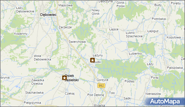 mapa Łężyny, Łężyny na mapie Targeo