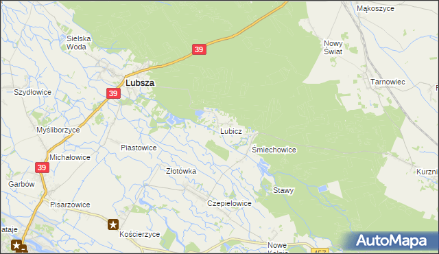 mapa Lubicz gmina Lubsza, Lubicz gmina Lubsza na mapie Targeo