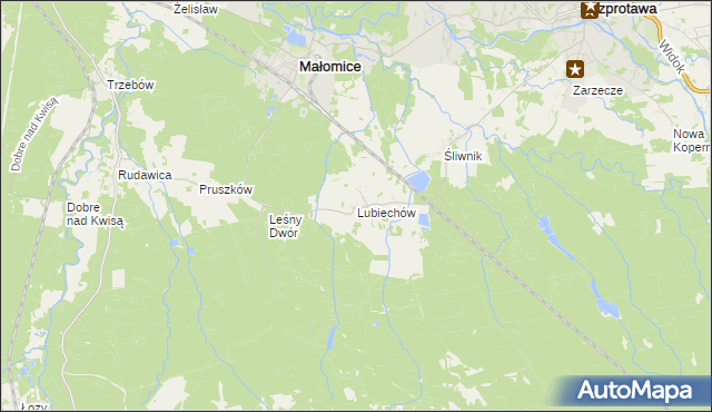 mapa Lubiechów, Lubiechów na mapie Targeo
