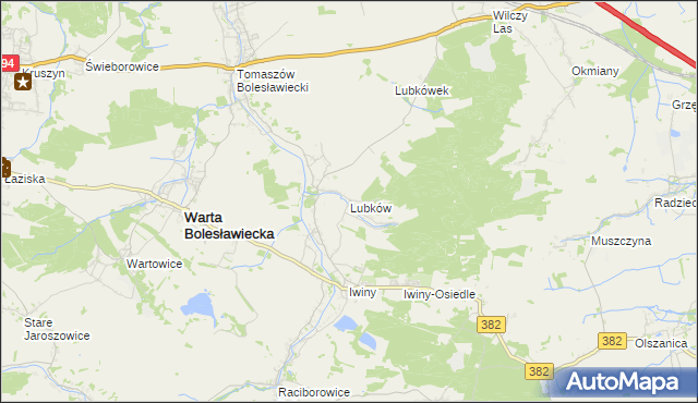 mapa Lubków, Lubków na mapie Targeo