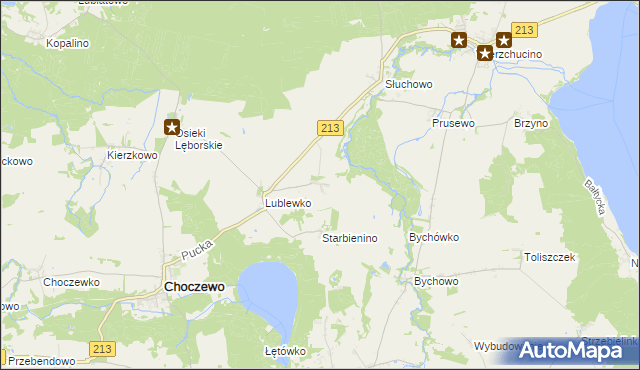 mapa Lublewo Lęborskie, Lublewo Lęborskie na mapie Targeo