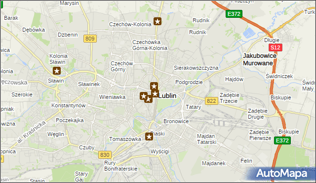 mapa Lublina, Lublin na mapie Targeo