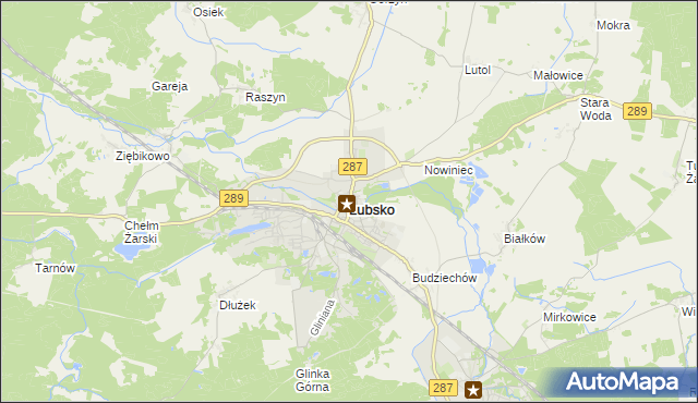 mapa Lubsko, Lubsko na mapie Targeo