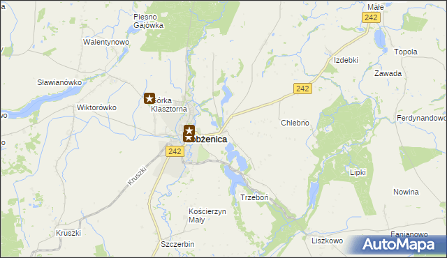mapa Luchowo gmina Łobżenica, Luchowo gmina Łobżenica na mapie Targeo