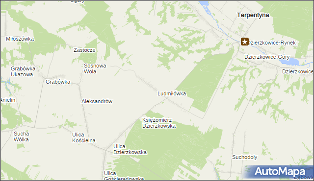 mapa Ludmiłówka, Ludmiłówka na mapie Targeo
