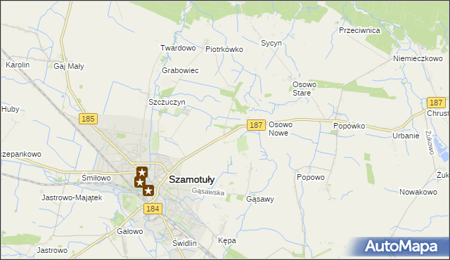 mapa Ludwikowo gmina Szamotuły, Ludwikowo gmina Szamotuły na mapie Targeo