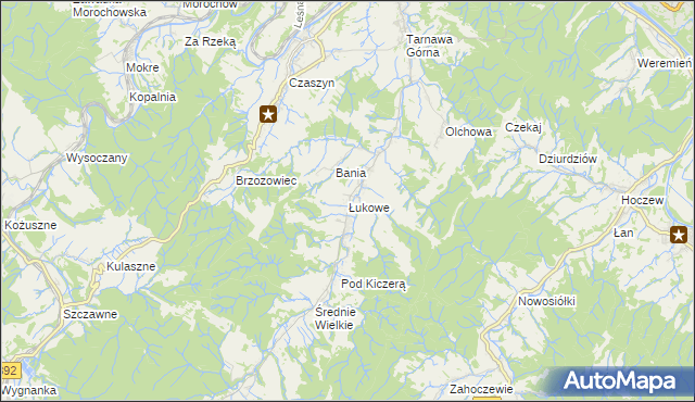 mapa Łukowe, Łukowe na mapie Targeo