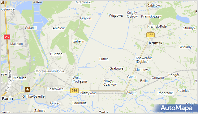 mapa Lutnia, Lutnia na mapie Targeo